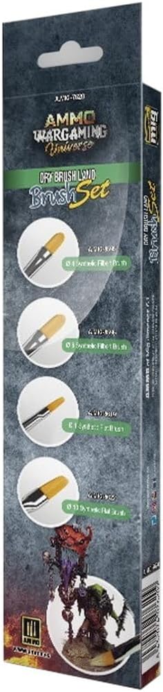 Ammo Mig Jimenez - Ammo Wargaming Dry Brush Land Brush Set