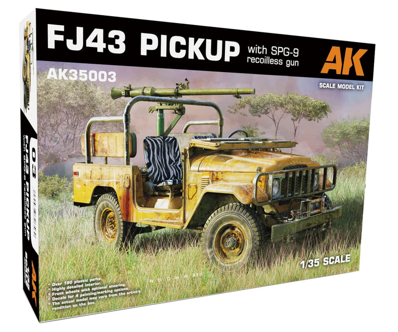 AK Interactive 35003 FJ43 Pickup w/SPG-9 Recoilless Gun 1:35 Plastic Model Kit