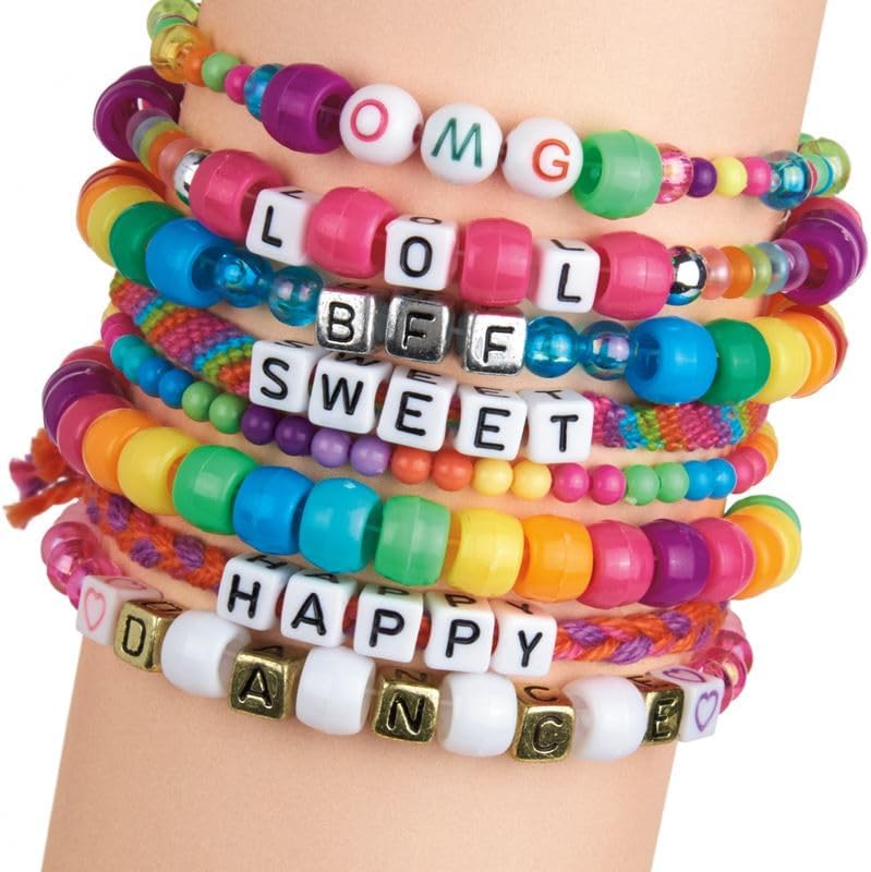 CRA-Z-ART 17883 Shimmer n Sparkle ABC Fashion Personalised Friendship Bracelets with Over 700 Beads, Standard