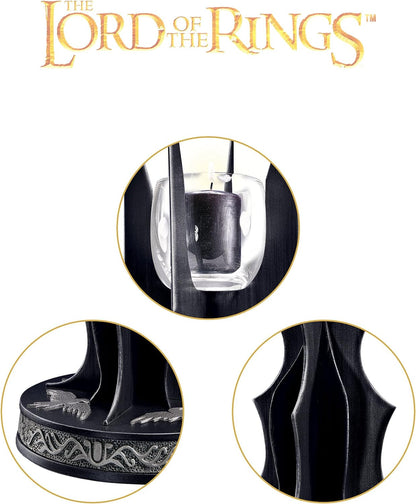The Noble Collection The Lord of the Rings Staff of Saruman Candle Holder - 10.5in (27cm) Metal and Glass Votive - Officially Licensed Film Set Movie Props Gifts