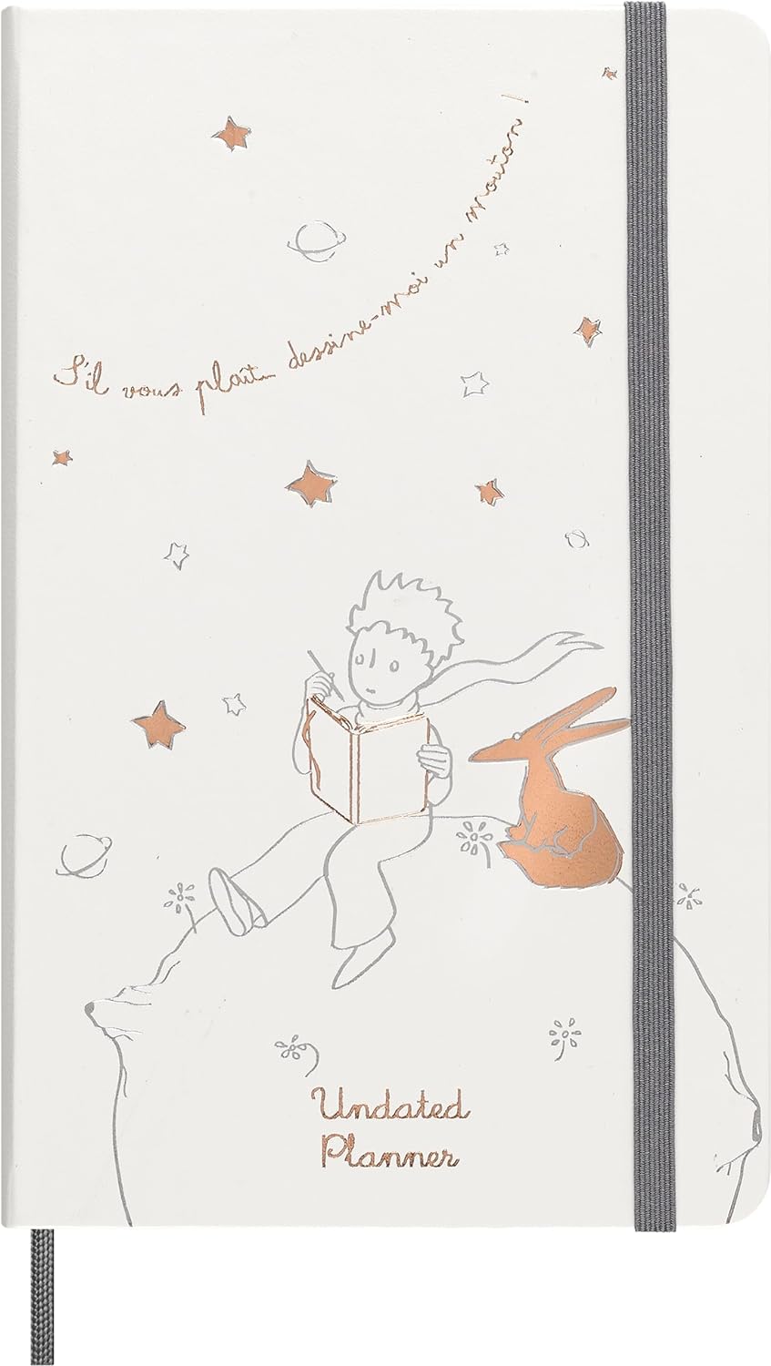 Moleskine Limited Edition Le Petit Prince 80th Anniversary Bundle Box: Undated Planner & Notebook, Large, Ruled, Hard Cover (5 x 8.5)
