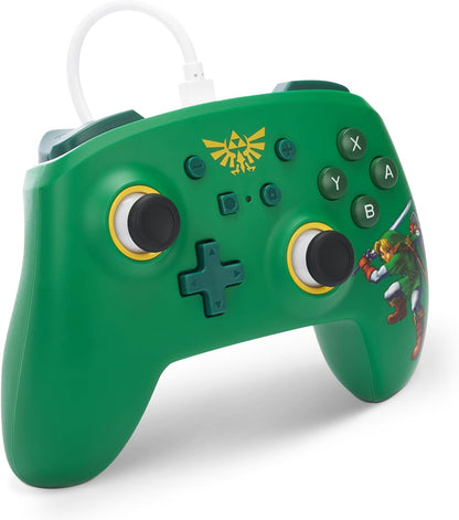PowerA Wired Controller for Nintendo Switch - OLED Model, Nintendo Switch and Nintendo Switch Lite - Hyrule Defender, Gamepad, Game Controller, Wired Controller, Officially Licensed