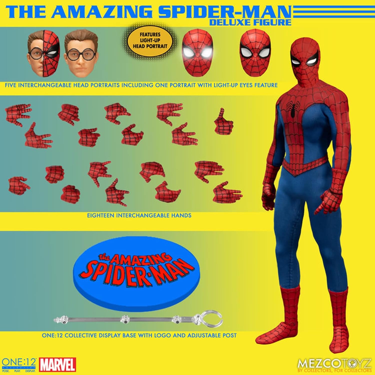 Mezco Toys Marvel Universe figurine 1/12 The Amazing Spider-Man - Deluxe Edition 16 cm
