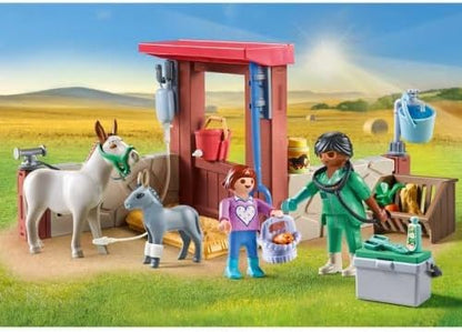 Playmobil 71471 Country: Farmyard Veterinarian Starter Pack, animal play sets, sustainable toys, fun imaginative role-play, playsets suitable for children ages 4+