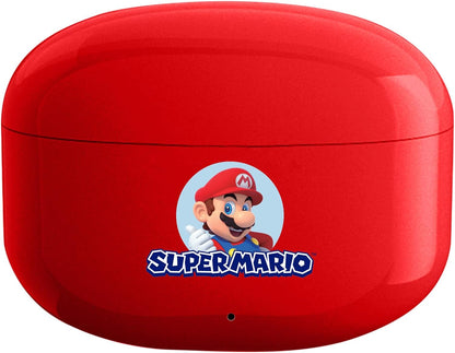 OTL Technologies SM1155 Super Mario TWS Wireless Earphones with Wireless Charging Case - Red