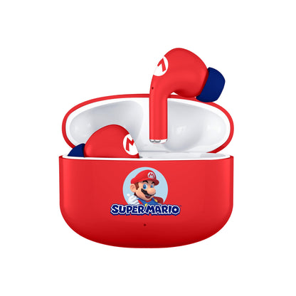 OTL Technologies SM1155 Super Mario TWS Wireless Earphones with Wireless Charging Case - Red