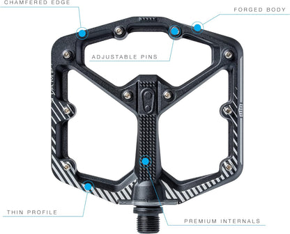 Crankbrothers Stamp Flat BMX/MTB Bike Pedal - Platform Bicycle Pedal, Minimal Profile, Adjustable Grip