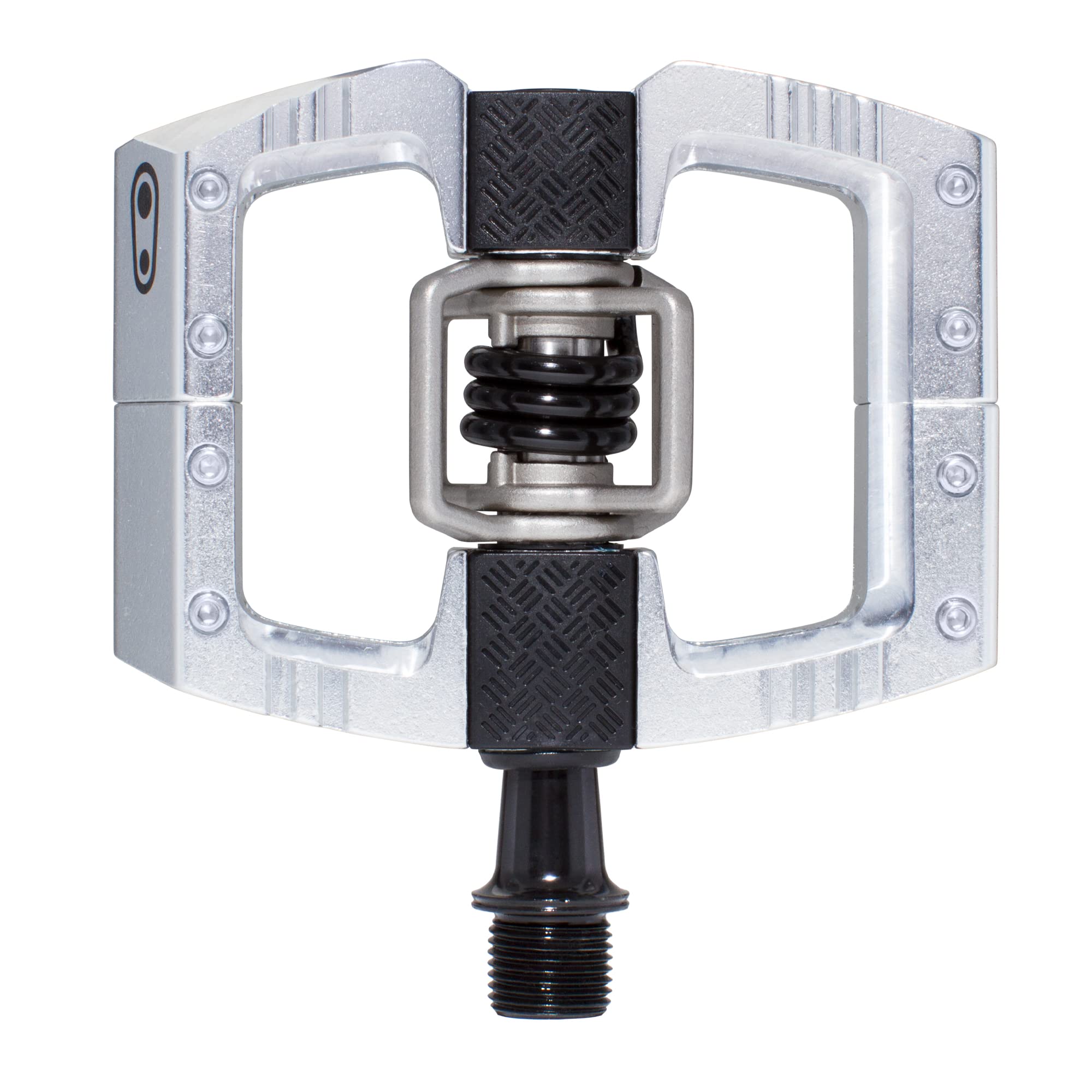 Crankbrothers Mallet DH Mountain Bike Pedals - Silver Edition - MTB DH Downhill Optimized Platform - Clip-in System Pair of Bicycle Bicycle Mountain Bike Pedals (Cleats Included