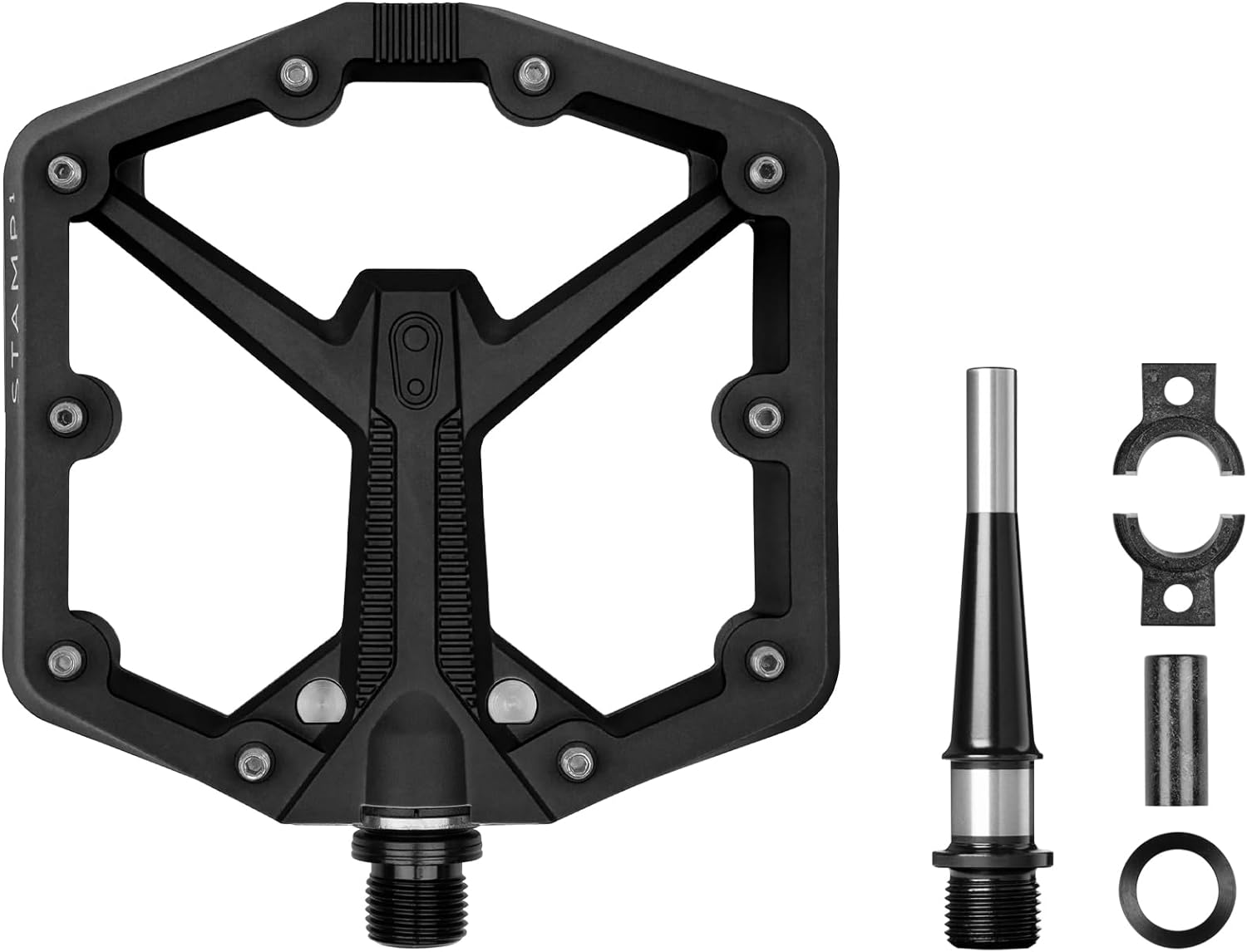 Crankbrothers Stamp Flat BMX/MTB Bike Pedal - Platform Bicycle Pedal, Minimal Profile, Adjustable Grip