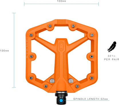 Crankbrothers Stamp Flat BMX/MTB Bike Pedal - Platform Bicycle Pedal, Minimal Profile, Adjustable Grip