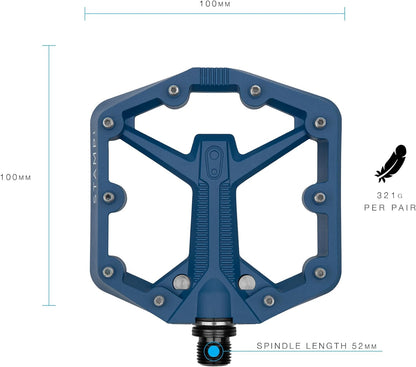 Crankbrothers Stamp Flat BMX/MTB Bike Pedal - Platform Bicycle Pedal, Minimal Profile, Adjustable Grip