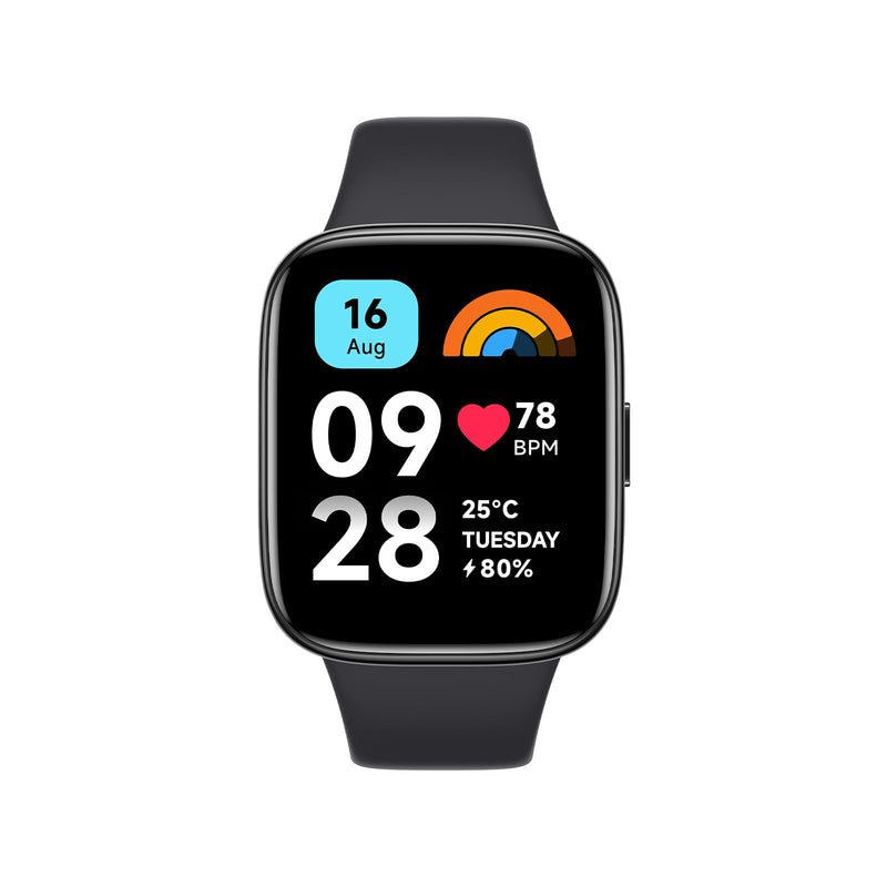 Xiaomi Redmi Watch 3 Active, 1.83” LCD Display, Bluetooth Phone Calls, SpO2 and Heart Rate Monitoring, 5ATM Water Resistance, 12-Day Battery Life, 100+ Fitness Mode, Black Modern Black