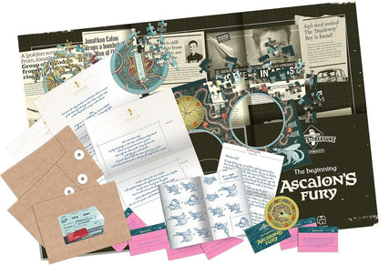 Jumbo, Escape Quests, The Beginning Ascalon's Fury - Jonathan Eaton's Houses of Treasure, Escape Room Puzzle Game, 1-4 Players, Ages 16+
