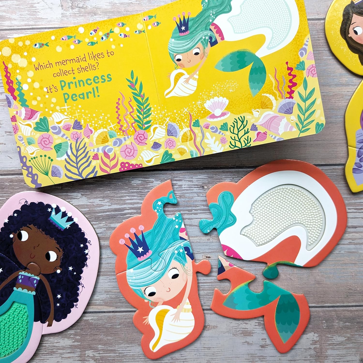 North Parade Publishing SILPZ10 Mermaids Board Book and Puzzle, Multicoloured