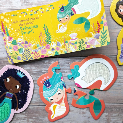 North Parade Publishing SILPZ10 Mermaids Board Book and Puzzle, Multicoloured