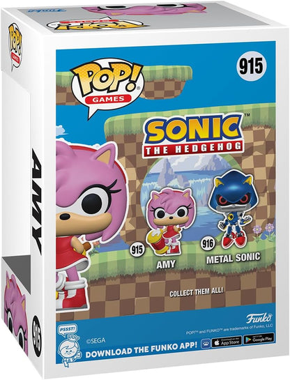 Funko Pop! Games: Sonic - Amy Rose - Sonic the Hedgehog - Collectable Vinyl Figure - Gift Idea - Official Merchandise - Toys for Kids & Adults - Games Fans - Model Figure for Collectors and Display