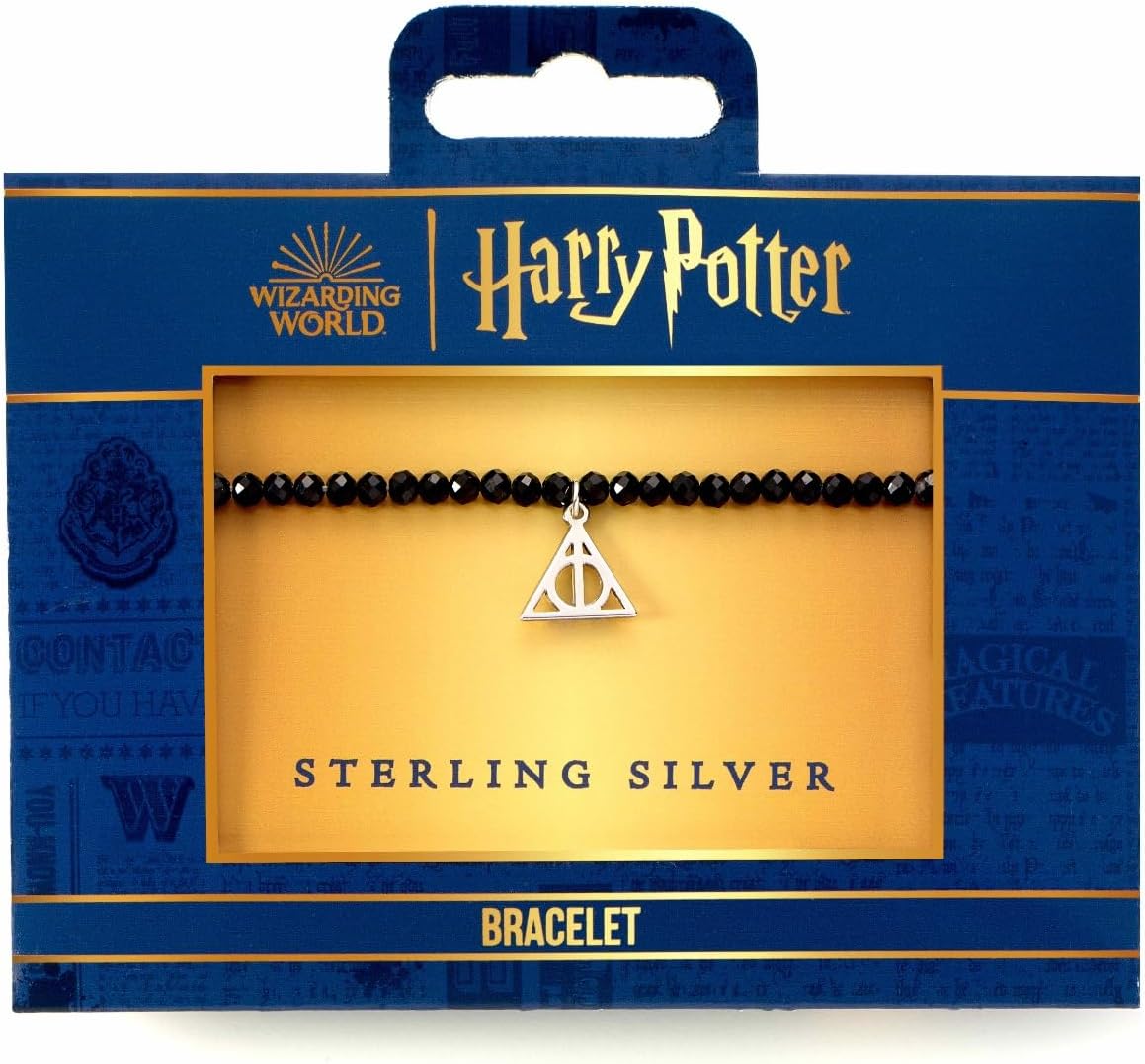 Harry Potter Crystal Bracelet with Sterling Silver Deathly Hallows Charm