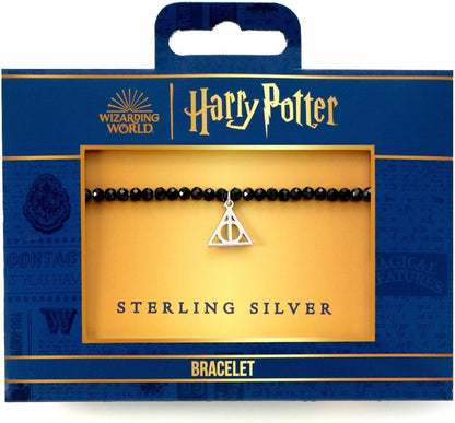 Harry Potter Crystal Bracelet with Sterling Silver Deathly Hallows Charm