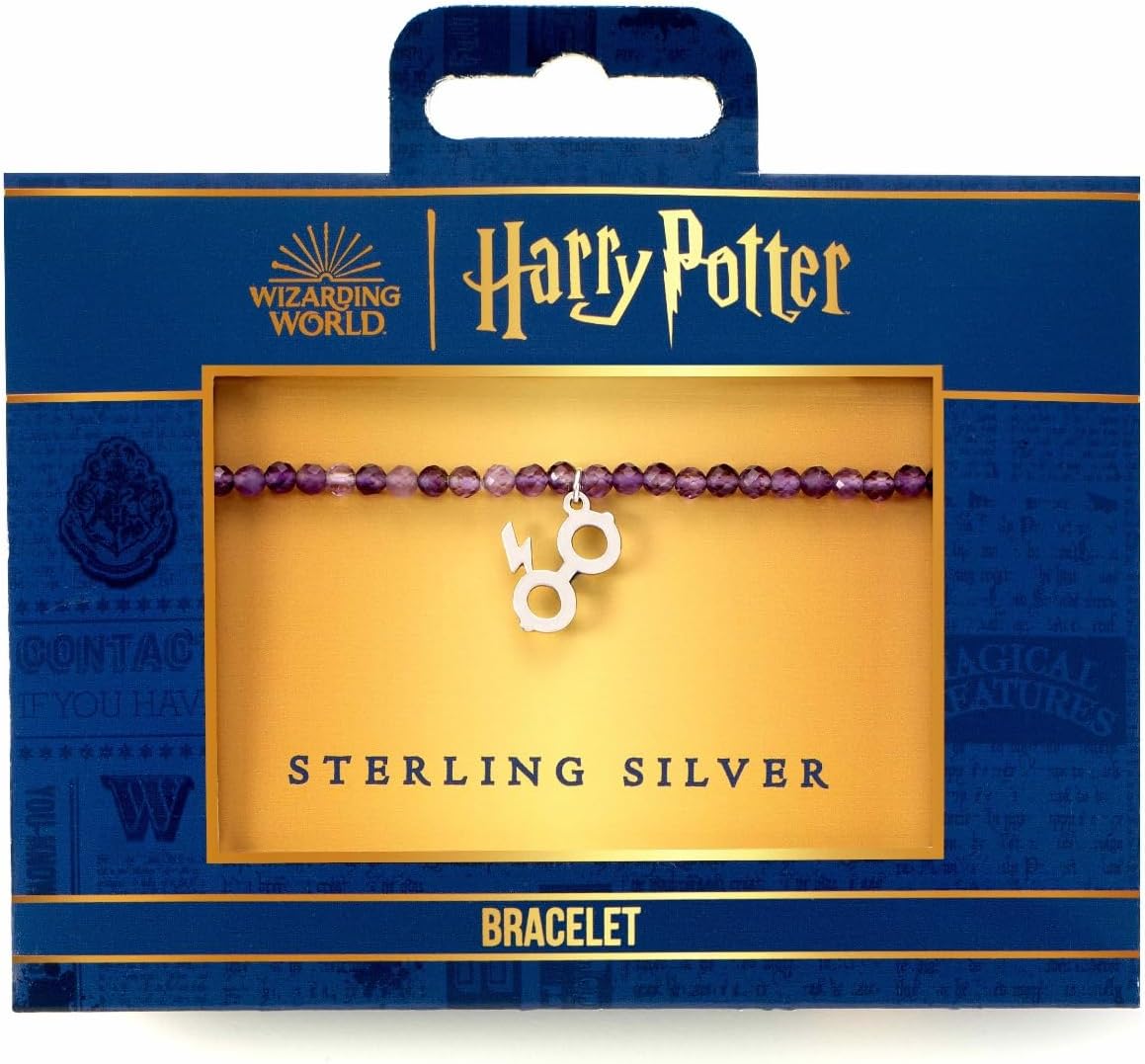 HARRY POTTER Crystal Bracelet with Sterling Silver Deathly Hallows Charm