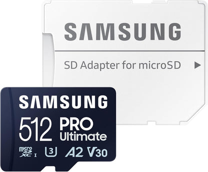 Samsung Memorie MB-MY512SA PRO Ultimate Scheda MicroSD da 512GB, UHS-I U3, Fino a 200 MB/s