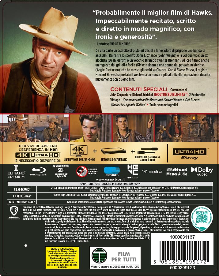 DOLLARO D'ONORE, UN - STEELBOOK (4K Ultra HD + Blu-ray)