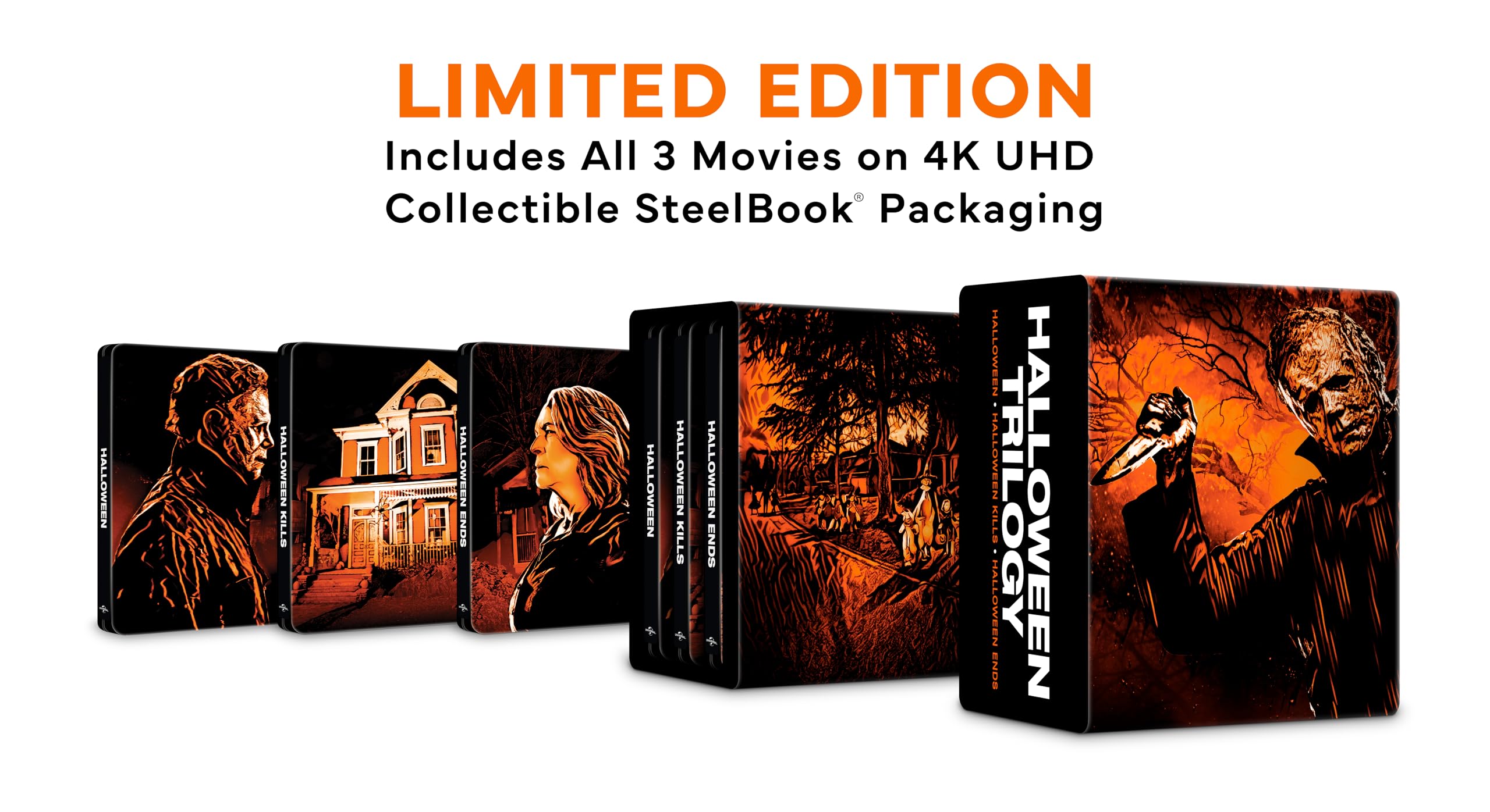 HALLOWEEN TRILOGY STEELBOOK LIBRARY CASE (solo 4K)