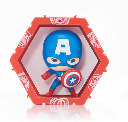 WOW! PODS Avengers Collection - Captain America | Superhero Light-Up Bobble-Head Figure | Official Marvel Collectable Toys & Gifts