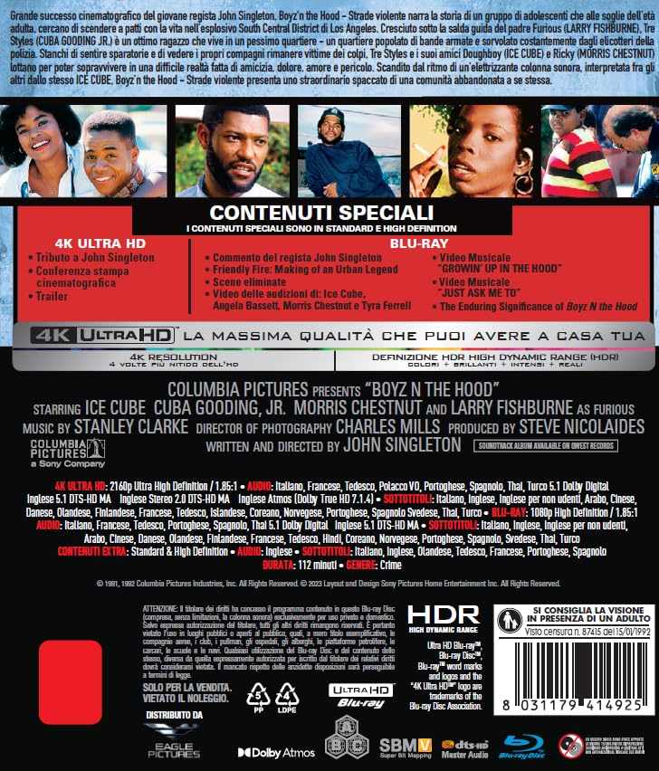 Boyz N The Hood - Strade Violente - 4K (Bd 4K + Bd Hd)