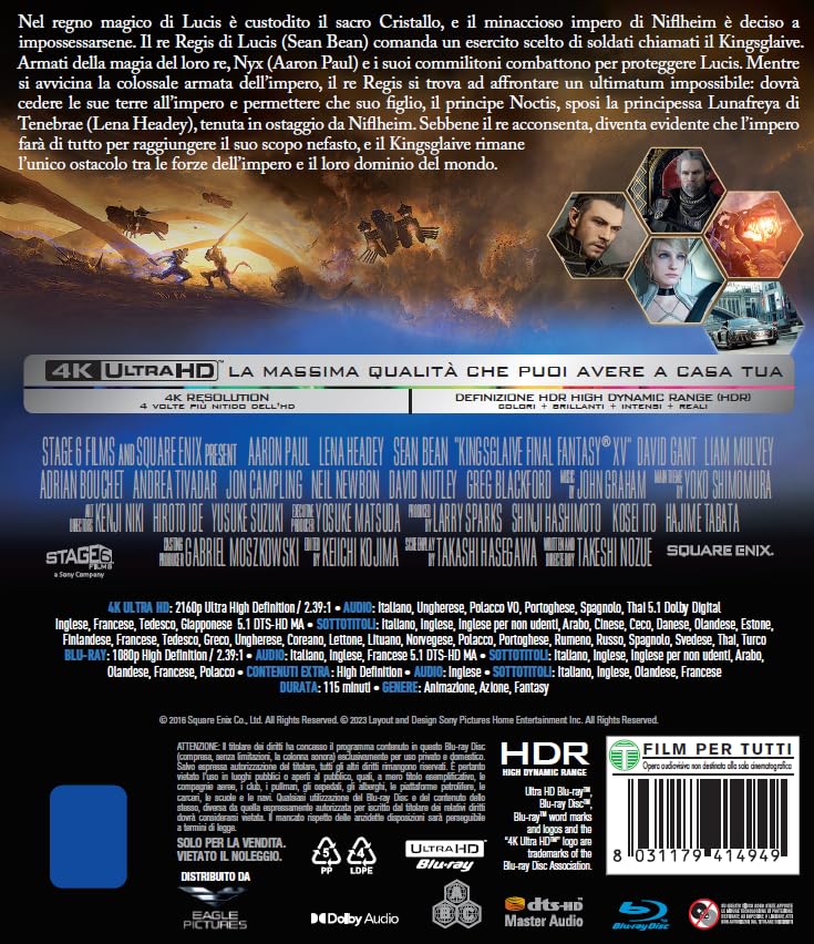 Kingsglaive - Final Fantasy Xv - 4K (Bd 4K + Bd Hd
