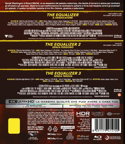 Cofanetto The Equalizer 1-2-3 - 4K