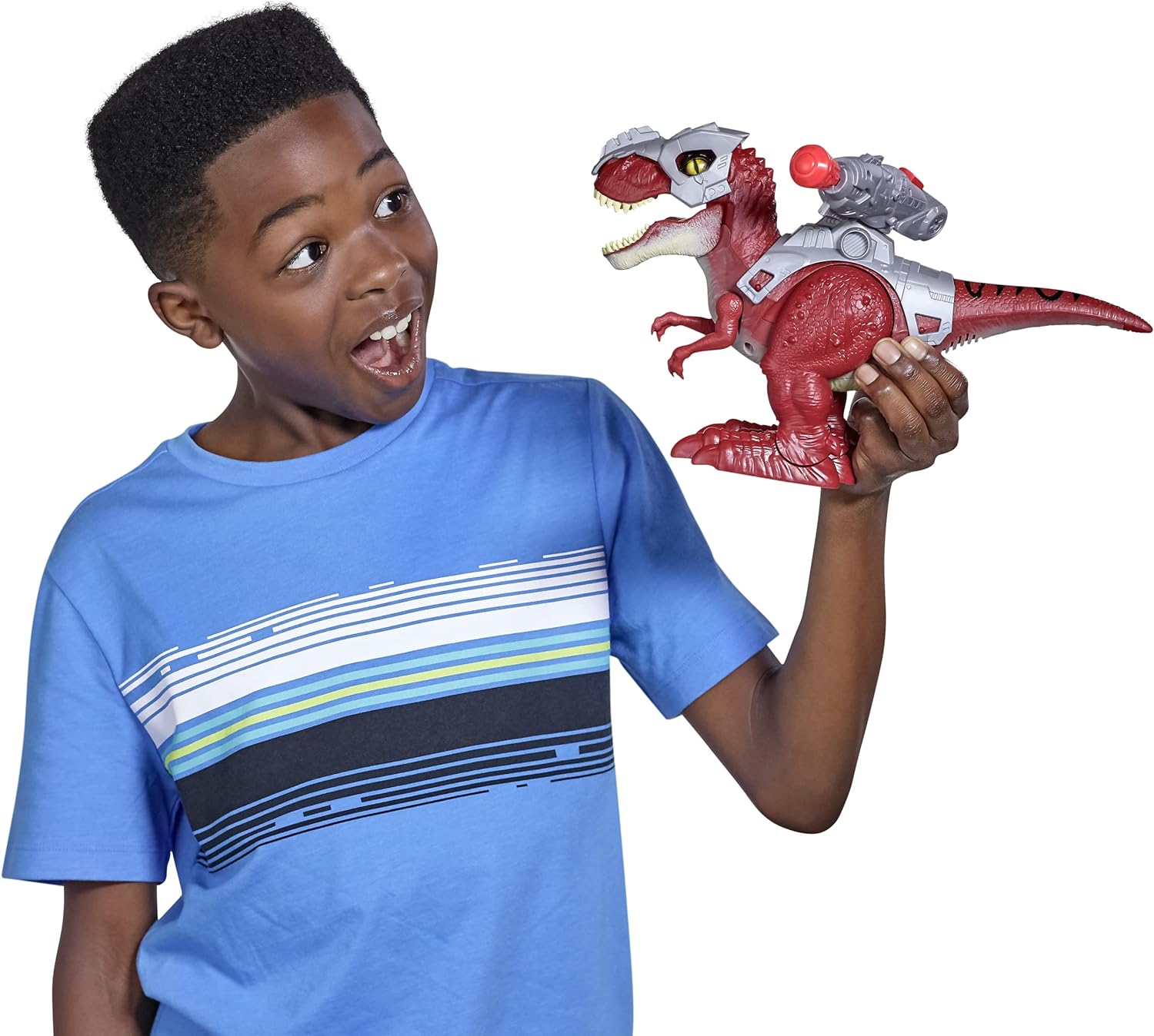 Robo Alive Dino Wars Raptor Toy, Robotic Toy, Realistic Dinosaur Movement, Battle Armor (T-Rex)