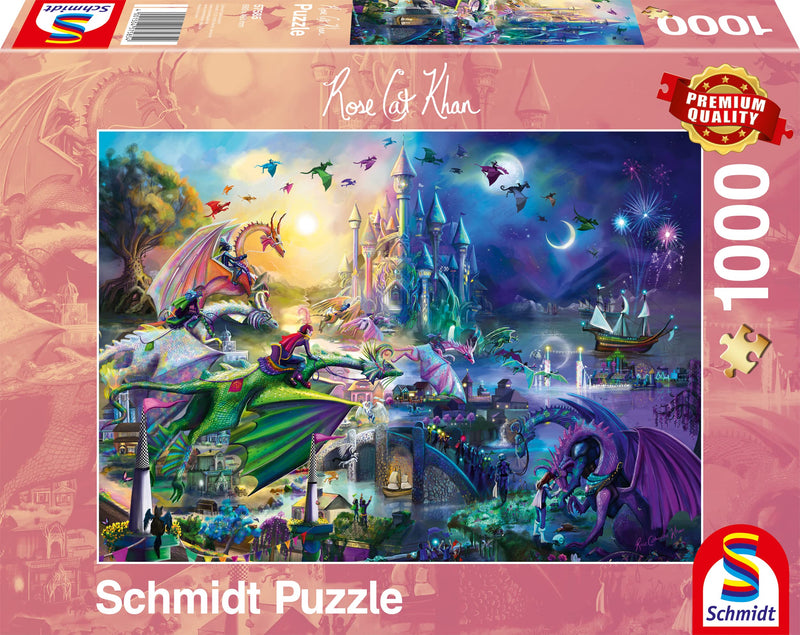 Puzzle 1000 pièces : Compétition nocturne de dragons