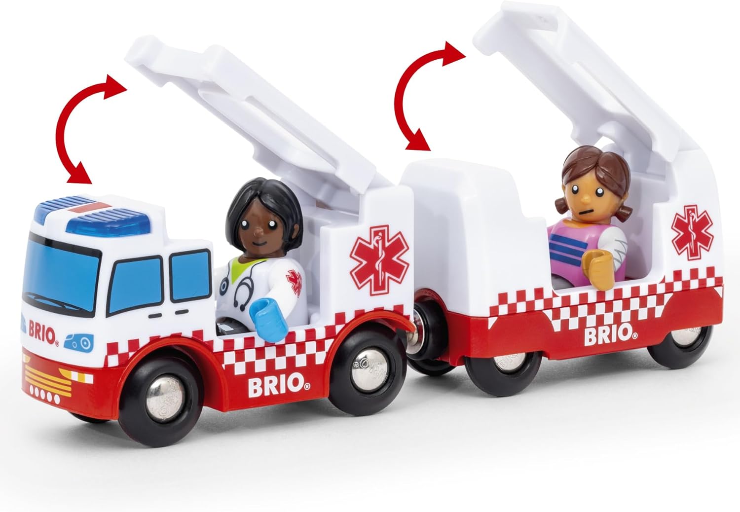 BRIO World Rescue Ambulance Toy for Toddlers and Kids Age 3 Years Up - Wooden Railway Set Accessories & Add Ons