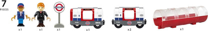 BRIO World - 36085 Trains of The World Londoner U-Bahn mit Licht und Sound | Spielzeugzug mit Licht & Sound für Kinder AB 3 Jahren
