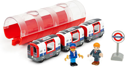 BRIO World - 36085 Trains of The World Londoner U-Bahn mit Licht und Sound | Spielzeugzug mit Licht & Sound für Kinder AB 3 Jahren