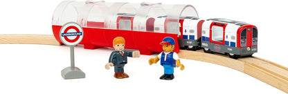 BRIO World - 36085 Trains of The World Londoner U-Bahn mit Licht und Sound | Spielzeugzug mit Licht & Sound für Kinder AB 3 Jahren