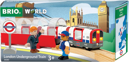 BRIO World - 36085 Trains of The World Londoner U-Bahn mit Licht und Sound | Spielzeugzug mit Licht & Sound für Kinder AB 3 Jahren