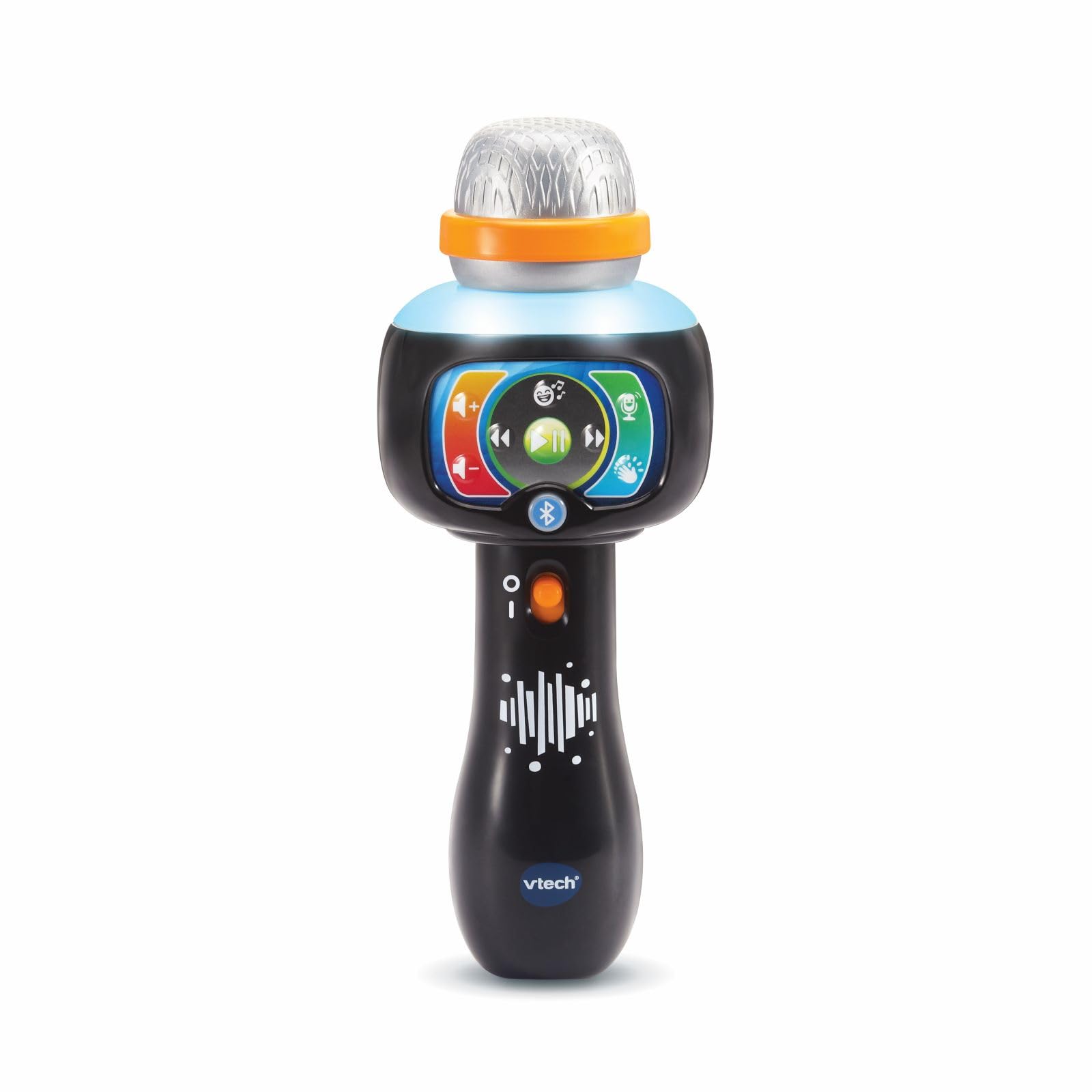 VTech Microfono Magic Show, Microfono Karaoke per Bambini con 15 Canzoni, 5 Filtri Vocali Divertenti, Microfono Bluetooth, Regolazione del Volume, Lingua Italiana, Batterie Incluse, 2-5 Anni