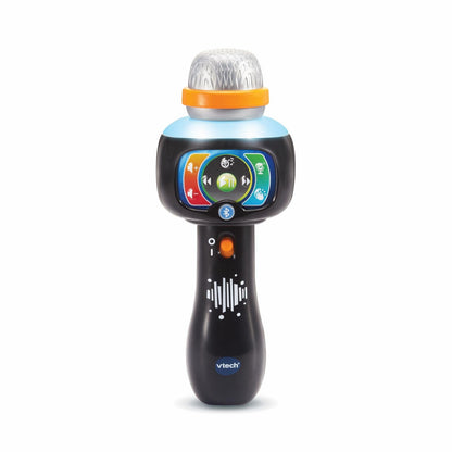 VTech Microfono Magic Show, Microfono Karaoke per Bambini con 15 Canzoni, 5 Filtri Vocali Divertenti, Microfono Bluetooth, Regolazione del Volume, Lingua Italiana, Batterie Incluse, 2-5 Anni