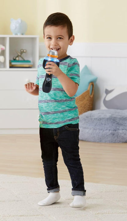 VTech Microfono Magic Show, Microfono Karaoke per Bambini con 15 Canzoni, 5 Filtri Vocali Divertenti, Microfono Bluetooth, Regolazione del Volume, Lingua Italiana, Batterie Incluse, 2-5 Anni