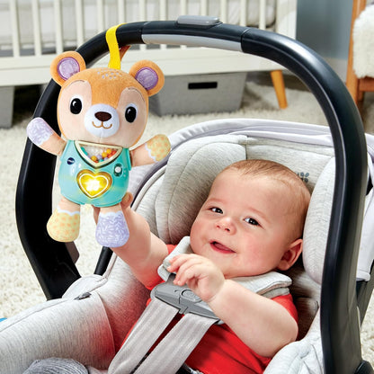 VTech Teddy Orsetto Canterino, Orsetto Interattivo con più di 40 Canzoni e Melodie, Cuoricino Luminoso e Perline Colorate per una Stimolazione Sensoriale, Lingua Italiana, Batterie Incluse, 3-18 Mesi