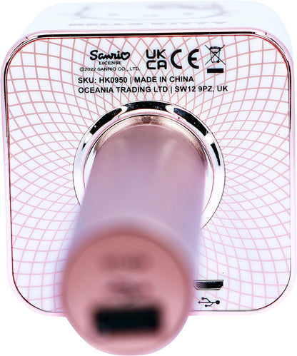OTL Technologies HK0950 Hello Kitty Wireless Karaoke Microphone with Built-in Speaker in Rose Gold Pink