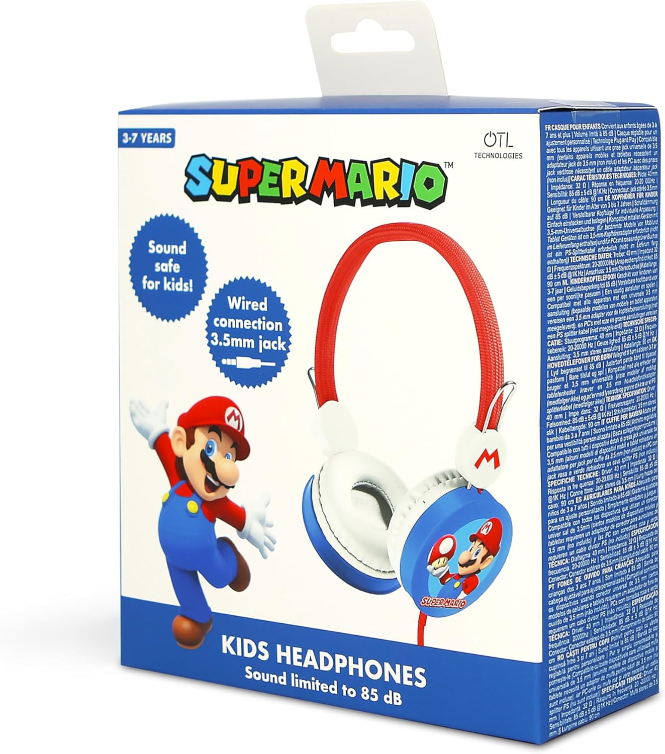 OTL Technologies SM1108 Super Mario Children's Wired Headphones Red