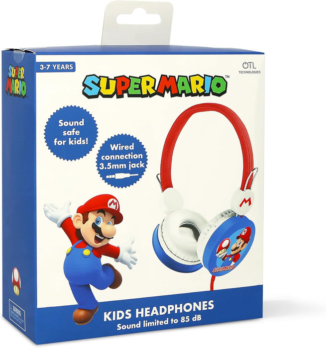 OTL Technologies SM1108 Super Mario Children's Wired Headphones Red