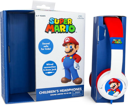 OTL Technologies SM1107 Super Mario Kids Wired Headphones in White