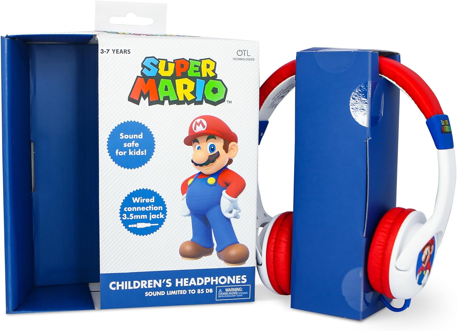 OTL Technologies SM1107 Super Mario Kids Wired Headphones in White