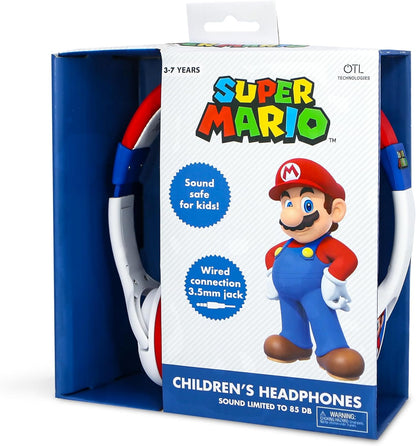 OTL Technologies SM1107 Super Mario Kids Wired Headphones in White