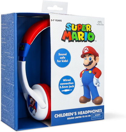 OTL Technologies SM1107 Super Mario Kids Wired Headphones in White