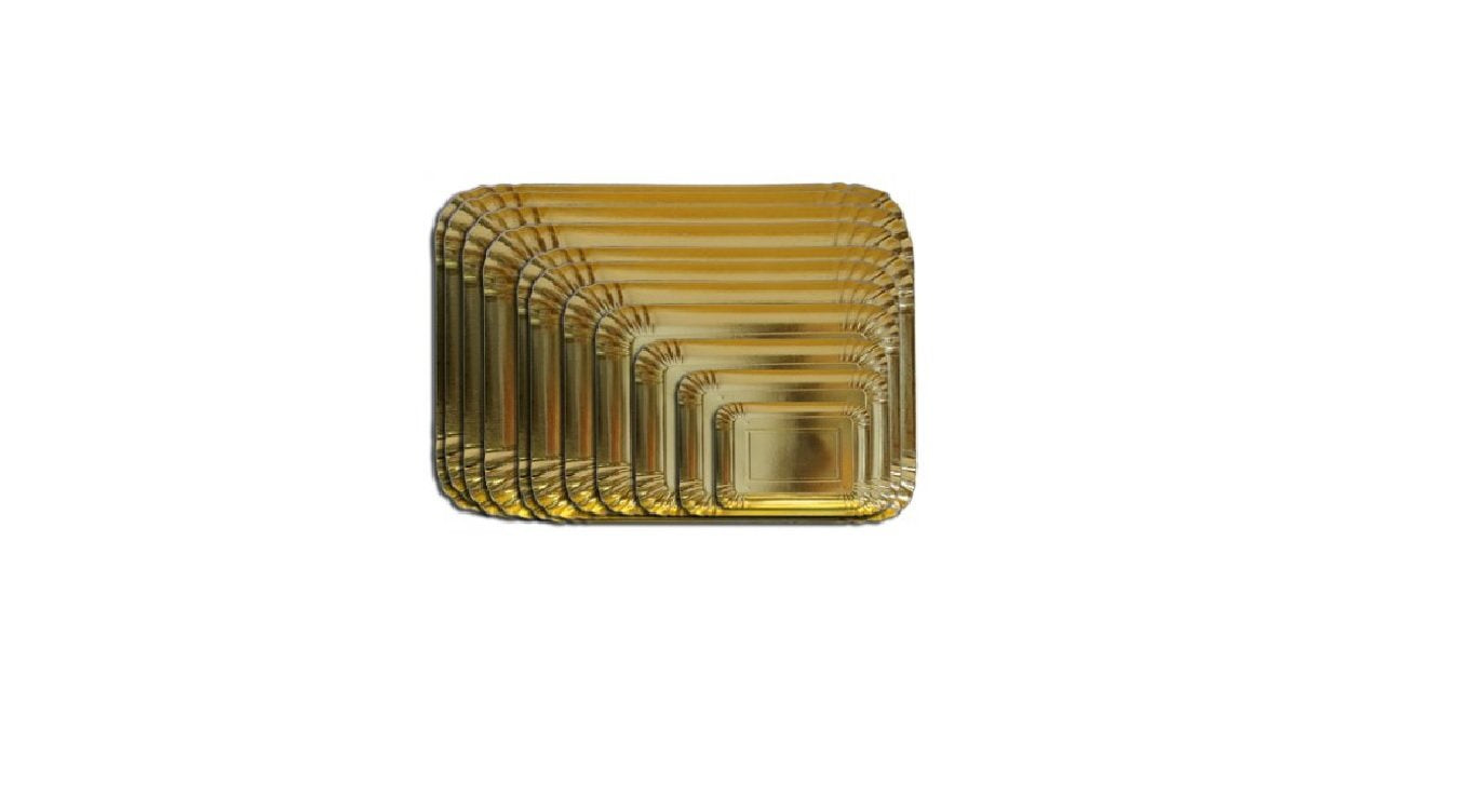 40 Sweet Trays Cardboard Gold No. 6