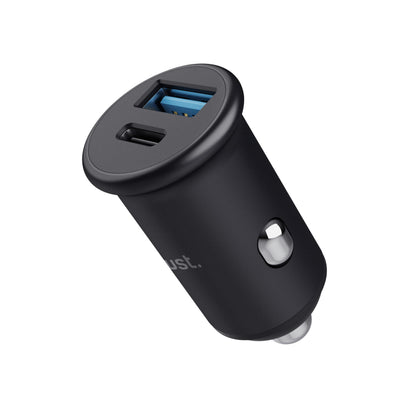 Trust Maxo 38W PD Mini Car Charger Adapter, 20W USB-C PD Port and 18W USB-A QC3 Port, Car Cigarette Lighter USB Socket Fast Charger for iPhone 15 14 13 12 Pro Max Samsung Galaxy s23 s22 s21 Huawei